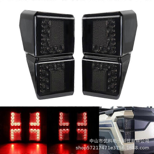 (red) For Polaris Ranger Crew XP 1000: 2020-2021 Black Tail Light 1