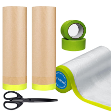 Masking Paper, Pre-Tape for Painting Protection 3 Rolls of Best Tape Cars and Curtains A