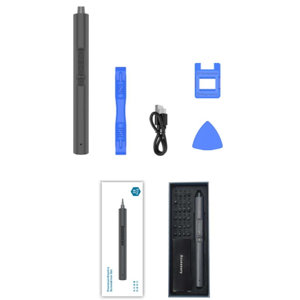 Mini Electric Screwdriver, 28 In 1 Screwdriver Kit, Magnetic Precision For Laptop Phone(A) 4853961860574