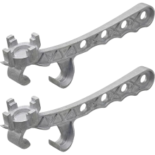 2x Aluminum Drum Wrench,Metal Bucket Opener 5 Gallon, for Opening 10-55 Gallon Drum, Fits 2 Inch and 3/4 Bung Caps