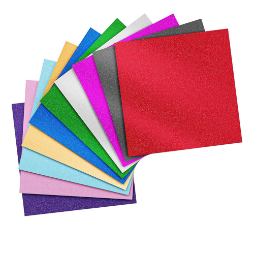 Glitter for , 12x12in Shimmer Vinyl Permanent Sheets, 10Pcs Adhesive Bundle DIY 1