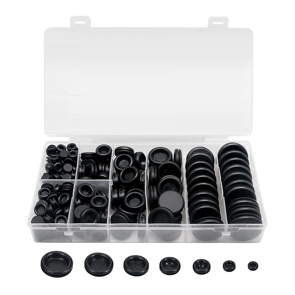 188 Pieces Closed Rubber Grommet Firewall Solid Hole Plug Assortment Kit For Wire Electrical Appliance Plumbing 4853961860888