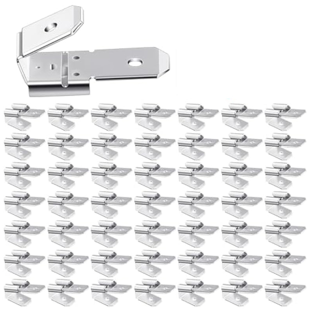 50Pcs Double Piggyback Spade Connectors,Electrical Male Female Adapter,Quick Disconnect Crimp Terminals Kit 4853961867801