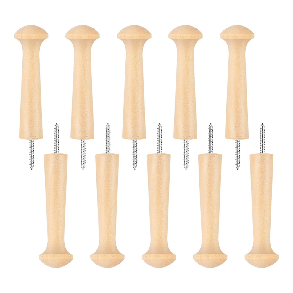 10Piece Wood Shaker Nails Screw-In Hook Nails,3.7In Nails,Unfinished For Hanging 4853961866149