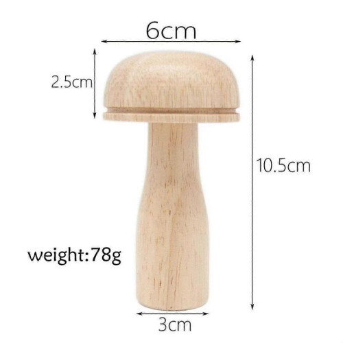 Darning Mushroom Kits Wooden Tool with Strong Handle and Gradual Curvature for Sewing Threads, Socks, Sweaters 1