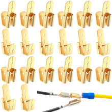 Lot de 20 connecteurs à fourche Piggyback, adaptateur 3 voies, double mâle vers simple femelle, déconnexion électrique rapide en laiton non isolé