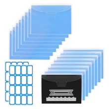 16 stuks magnetische opbergzakken voor stempels en stansen - set voor snijden, scrapbooken en opbergen van stansen - blauw