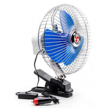 Electric Car Cooling Fan Rotatable Powerful Quiet Vehicle Clip Fan with Cigarette Lighter Plug for Truck RV Boat 8in 24V