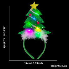 (LED Star Tree) Colorful Headbands Christmas For Festive Parties With Santa And Tree Motifs Ages All For