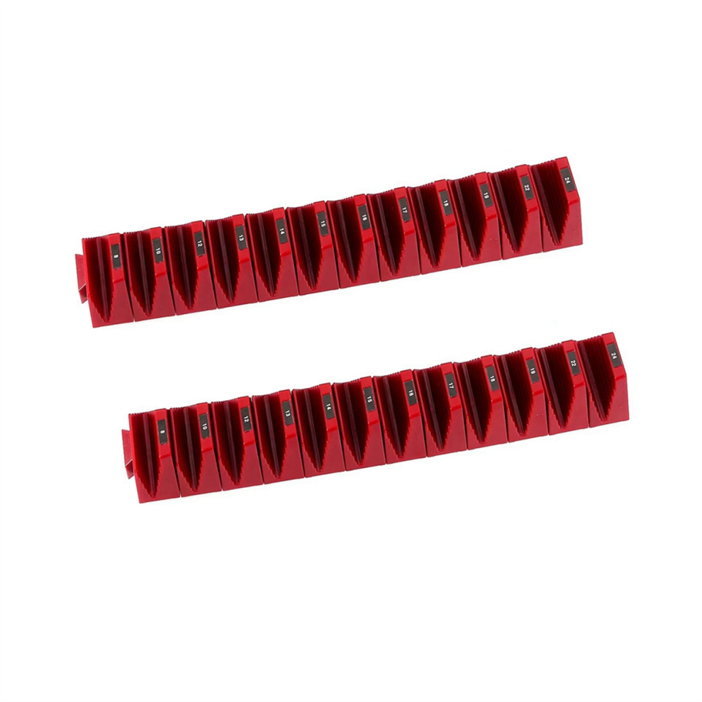 Set Di 2 Organizer Modulari Magnetici Per Chiavi Inglesi - Sistema Di Stoccaggio Per Cassetti Portautensili A 12 Slot, Rack Regolabile Per Meccanici