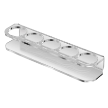 Rek voor insulineflacons, organizer met 5 sleuven, geschikt voor standaard 10 ml U-100-flacons, acryl, ruimtebesparend, 1 verpakking