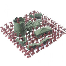 (Red) 100pcs Various Pose Toy Soldiers Figures Halloween-prizes Army Guys