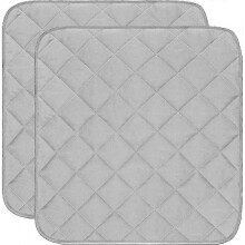 (Grey) 2pcs Washable Seat Pad for Incontinence,22x21inch Washable Reusable Seat Protector for Wheelchair Car Seat Sofa