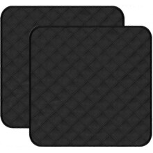(Black) 2pcs Washable Seat Pad for Incontinence,22x21inch Washable Reusable Seat Protector for Wheelchair Car Seat Sofa