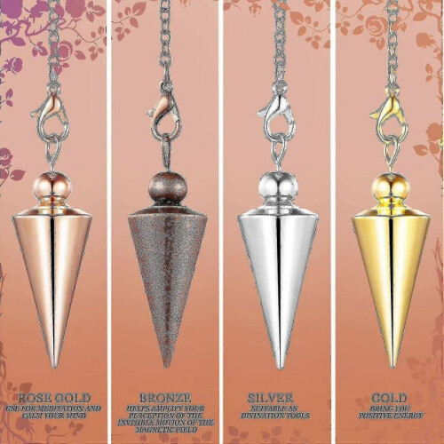 4 Pcs Copper Metal Pendulum Pendulum Pendulum Pendulum Meditation Set 2