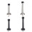 (12cm, black) Door Stops Wide Application Easy Installation Premium Steel Ground 2