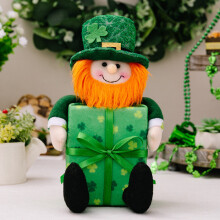 (Green Leaf Boy) Crafted Beautifully Irish Girl Doll With Green Leaf Gift Box Seasonal Decorations For