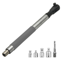 Verlengstuk voor slagmoersleutel, elektrische ratelsleutel, kettingverlengstuk voor 1/2 inch doppen, inclusief adapters