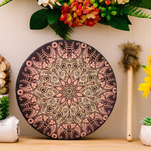 (Mandala Drum) Bohemian Charming Drum Decorative Instrument With Sticks Ideal For Creating Festival Vibes Memorable