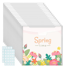 Scrapbook Paper Storage Organizer, with Sticky Index Tabs Clear Plastic Cardstock Organizer for Holding Vinyl