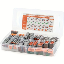 Assortimento di connettori Deutsch serie DT da 188 pezzi, contatti stampati misura 16, connettori elettrici per autoveicoli impermeabili