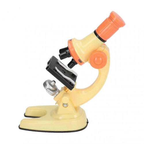 (Yellow) Microscope Toy Educational Biological Laboratory Tool Microscope Toy for Children Kids 2