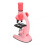(Pink) Microscope Toy Educational Biological Laboratory Tool Microscope Toy for Children Kids 2