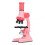 (Pink) Microscope Toy Educational Biological Laboratory Tool Microscope Toy for Children Kids 3
