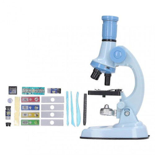 (Blue) Microscope Toy Educational Biological Laboratory Tool Microscope Toy for Children Kids