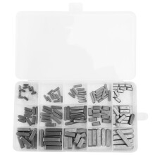 140Pcs Key Stock Assortment 10mm x12mmx 16mm x20mm x25mm x30mm Keystock Round Ended Parallel Drive Shaft Keys Set