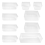 9 Pcs Clear Drawer Organizer Trays Assorted 4-Size Dividers, Versatile Storage Boxes Makeup Organiser Set 1
