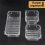9 Pcs Clear Drawer Organizer Trays Assorted 4-Size Dividers, Versatile Storage Boxes Makeup Organiser Set 7