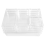 9 Pcs Clear Drawer Organizer Trays Assorted 4-Size Dividers, Versatile Storage Boxes Makeup Organiser Set 3
