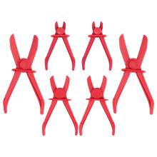 6 Pack Hose Clamp Pliers,Line Clamps Pinch Pliers for Brake Hoses, Hoses,Gas Lines,Coolant Hoses,Radiator Hoses,Red