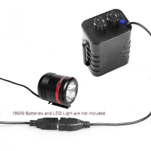 (Black) 12v Waterproof Battery For Case Box With Usb Interface Support 6x 18650 Battery 2