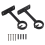 Staffe per aste per tende da soffitto, staffe resistenti per supporto da 1 pollice (set da 2, nero) 4