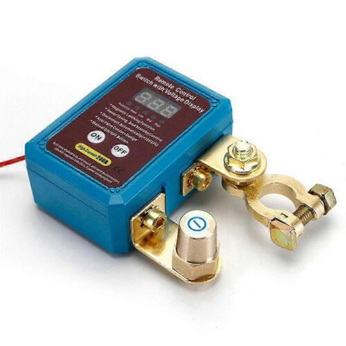 240A Switch 12V Remote Battery Disconnect Switch with Led Voltage Display Automatic Power Shut Off Switch for Auto 1