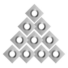 10Pcs Wood Carbide Inserts Cutters for Lathe Turning Tool 11X11X2.0mm-30 Match Woodturning Set