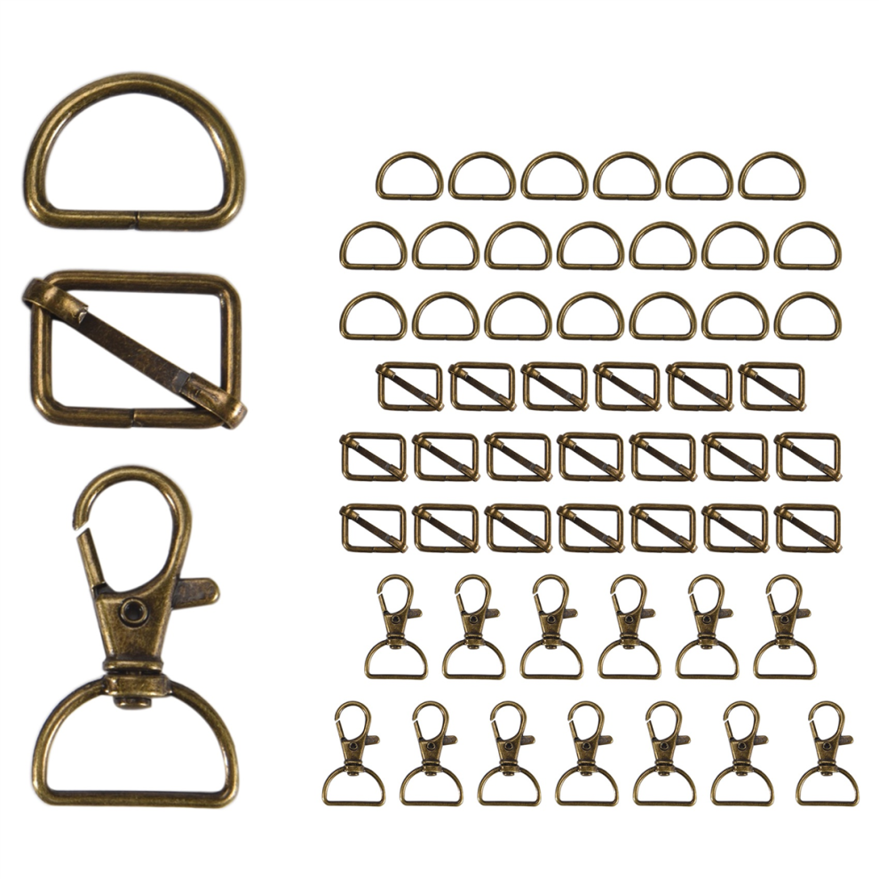 56 Ganci Portachiavi Con Anelli A D, Set Di Accessori Per Borse, Per La Creazione Di Borse, Cordino, Fermagli Girevoli, Fibbia Scorrevole