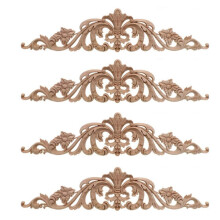 4 stuks houtsnijwerk decals gesneden meubels applicaties hoek onlay applicatie huis deurdecoratie doe-het-zelf