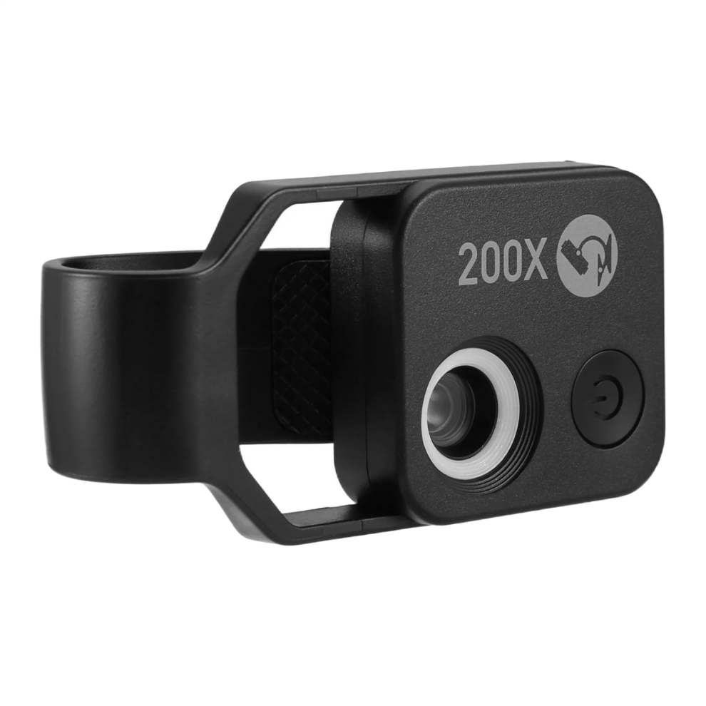 Accessorio Per Microscopio Per Cellulare 200X Con Microscopio A Finestra, Mini Luce Led Digitale Portatile/Clip Universale