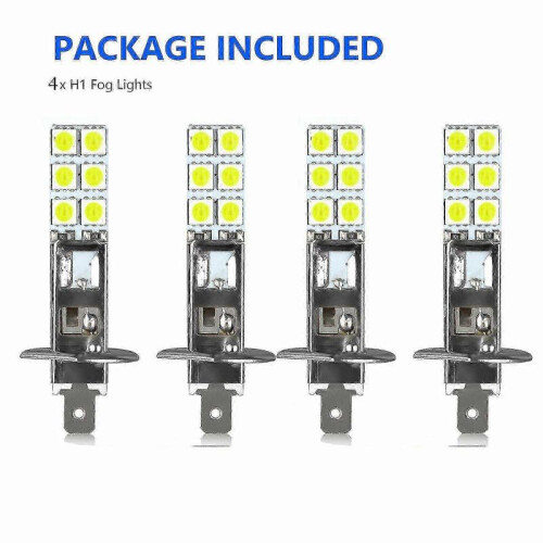 4pcs H1 6000k Super White 80w Led Headlight Kit Fog Driving Light 2