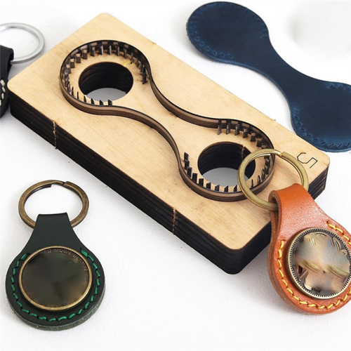 Leather Keychains Cutting Die, Mold for DIY Crafts Making 2