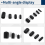 160Pcs Assorted Size Rubber End Caps, Flexible Screw Thread Protector Caps Round Vinyl Bolt Cover in 9 5