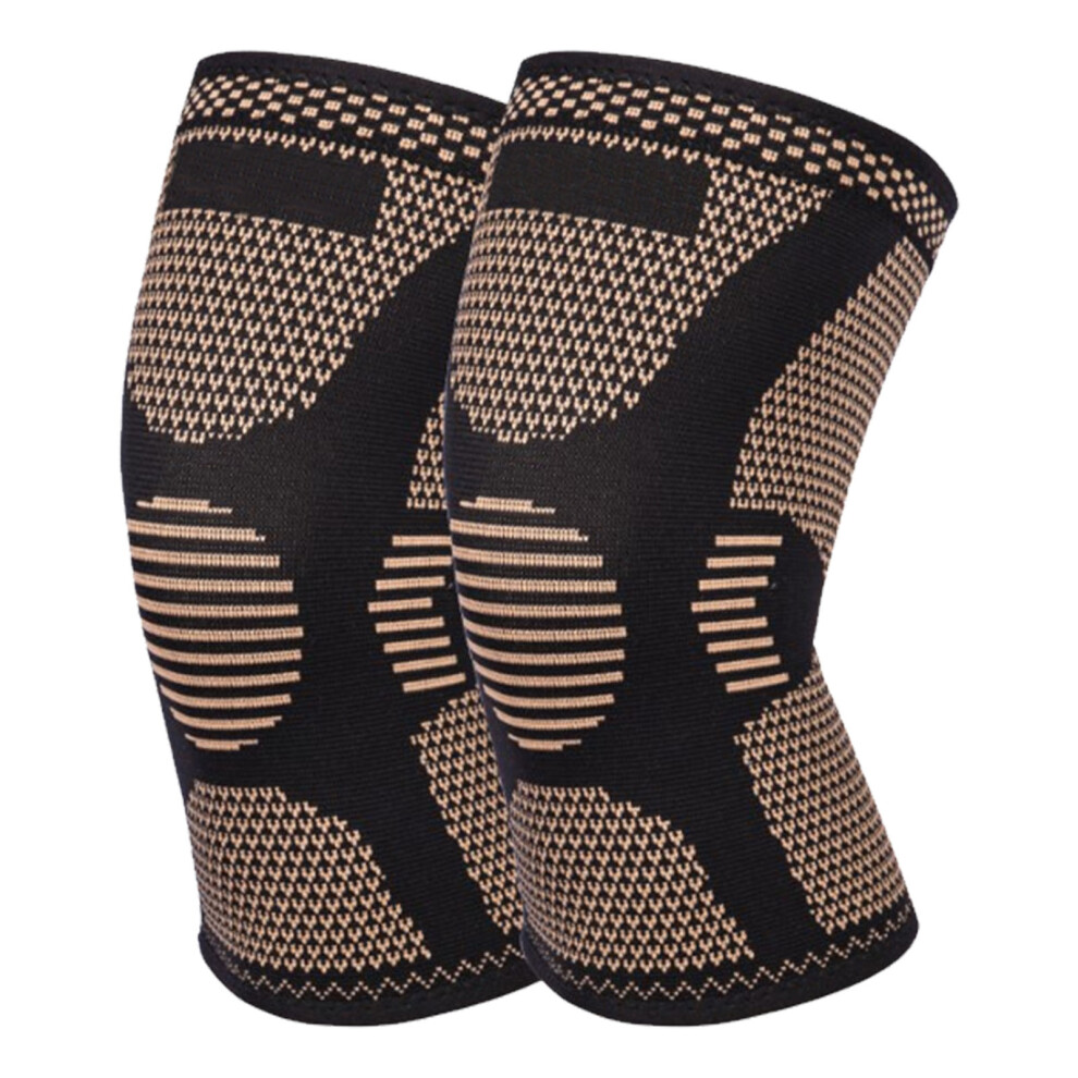 1 Pair Elastic Knitted Knee Brace Sleeve