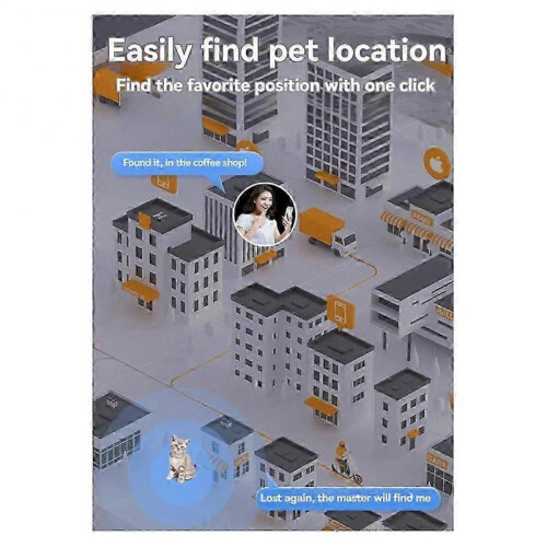(C)Dog Tracker Pet Tracker-Dog Tracking Collar Waterproof IP65 Works with Any Collar (Android & IOS Universal) Universal 2