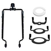 7Inch Lamp Shade Harp Holder Adjustable Kit E14,E26,E27 Light Base Adapter Black Horn Frame Lampshade Bracket