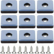 Furniture Glides,GU.B/bon 24 Pieces Teflon Furniture Glides 25mm Chair Leg with Screws PTFE Teflon Glides Buffer Chair Glider Glider Square Screw-in C