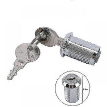 (B) Zinc Alloy Universal Size Key Vending Machine Cylinder Lock Tubular Key Industrial Cabinet Lock Core With 3 Keys