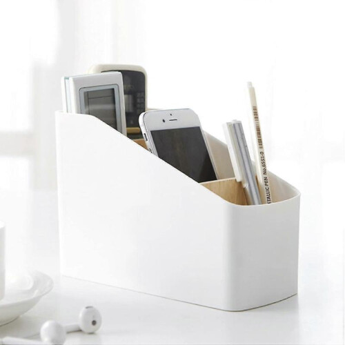 4 Compartment Remote Control Organizer, Detachable Desktop Storage Box, Remote Control Holder 1